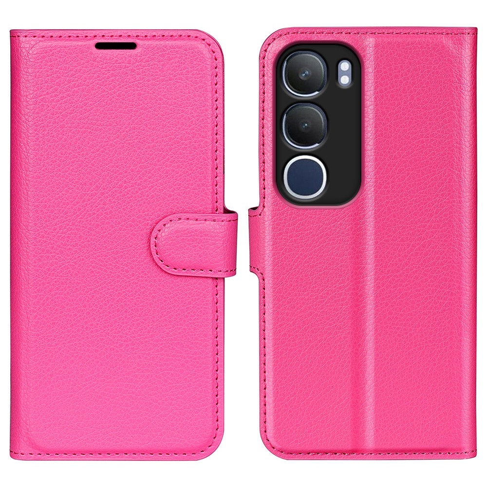 Litchi knížkové pouzdro na Vivo Y19s - rose