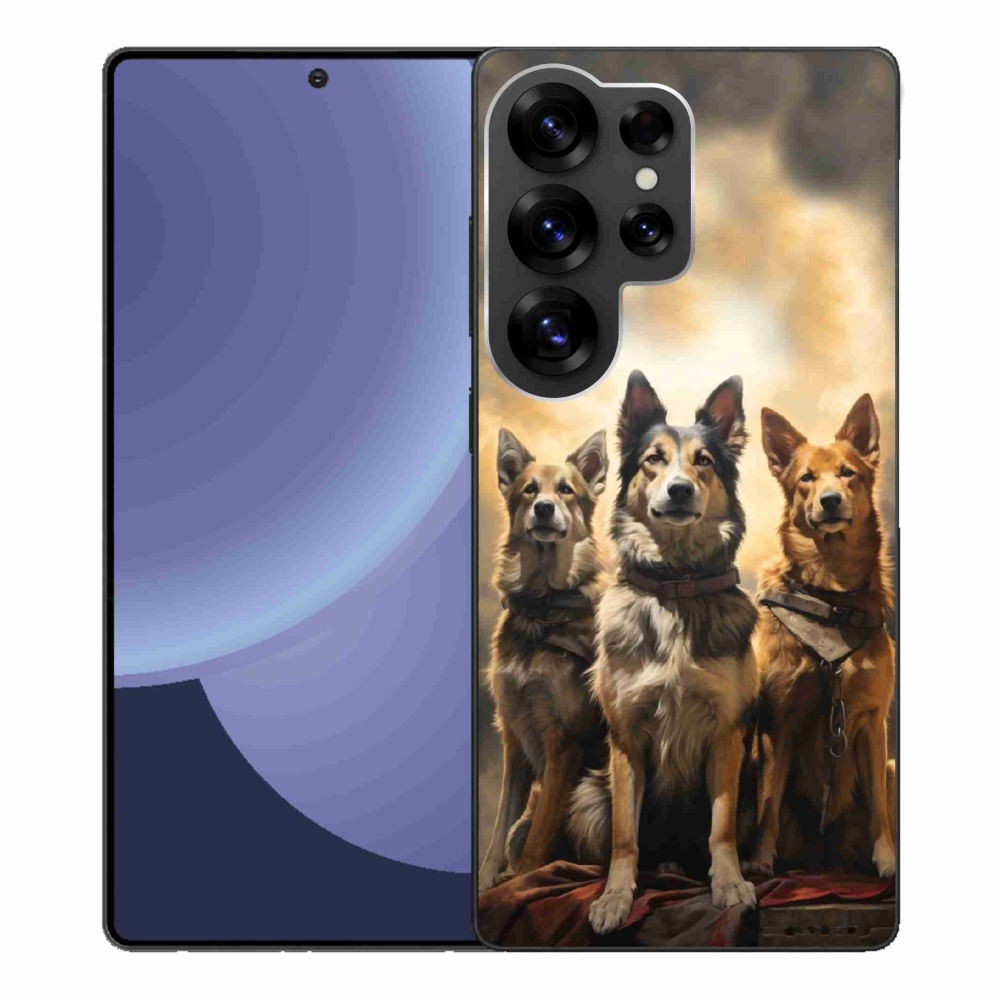 Gelový kryt mmCase na Samsung Galaxy S25 Ultra - tři psi