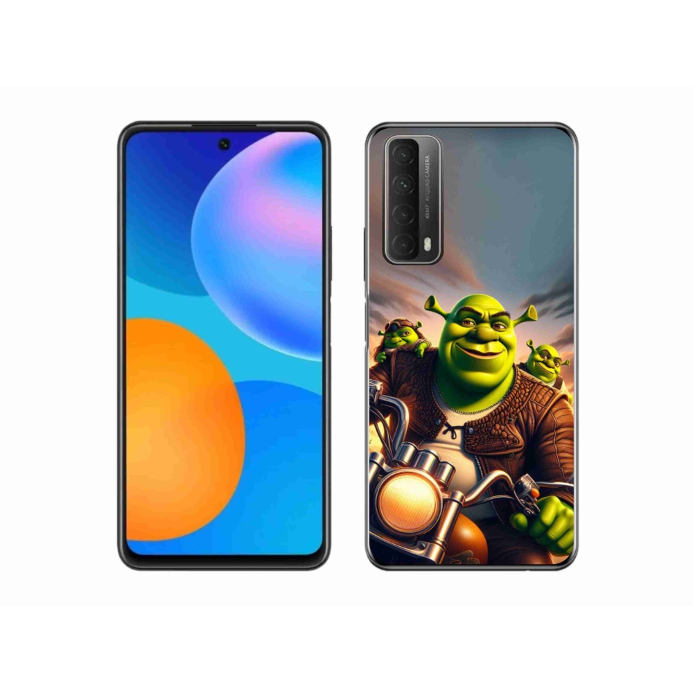 Gelový kryt mmCase na Huawei P Smart (2021) - shrek na motorce