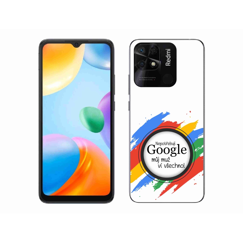 Gelový kryt mmCase na Xiaomi Redmi 10C - muž ví všechno bílé pozadí