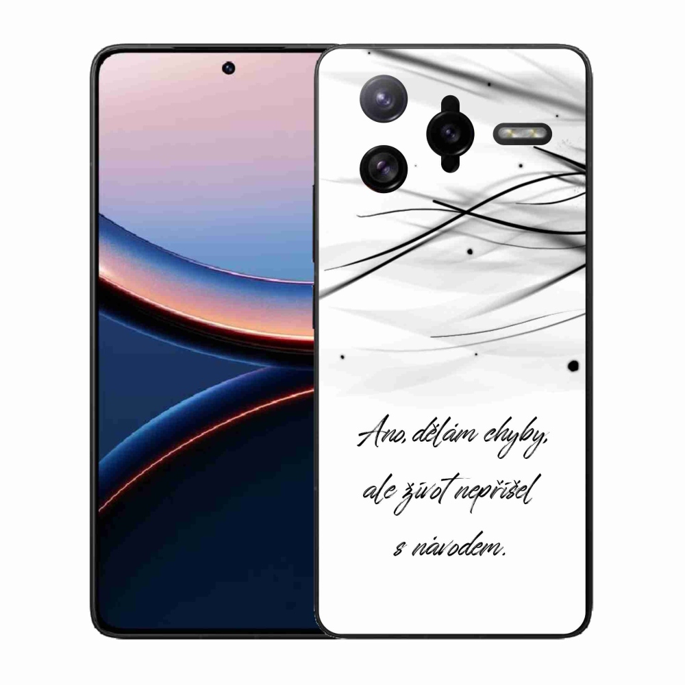 Gelový kryt mmCase na Xiaomi Poco F7 Ultra - citát bílé pozadí