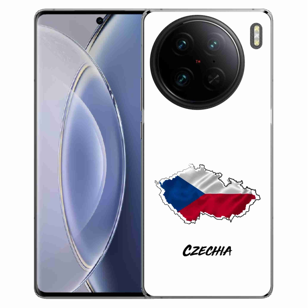 Gelový kryt mmCase na Vivo X90 Pro - Czechia bílé pozadí