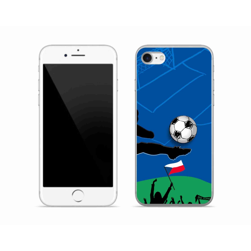 Gelový kryt mmCase na iPhone SE (2022) - fanoušci fotbalu