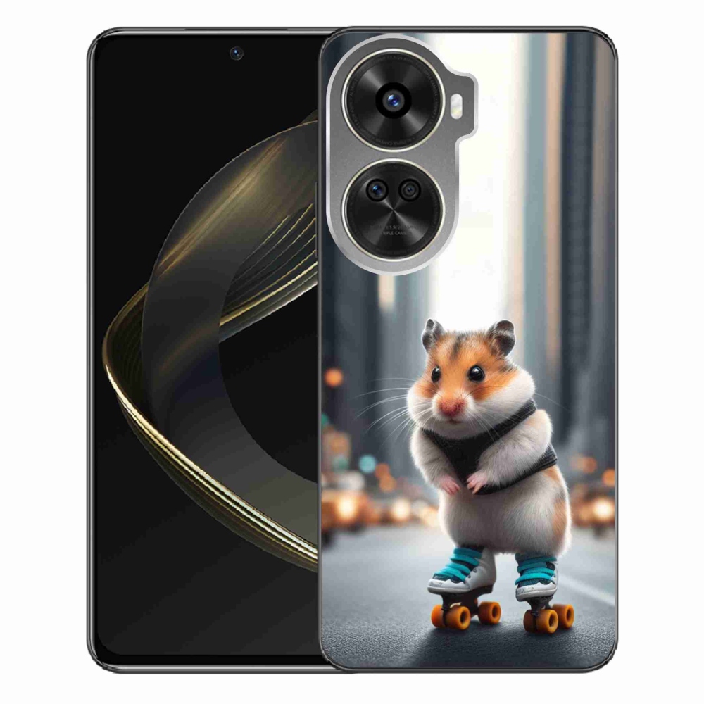 Gelový kryt mmCase na Huawei Nova 12 SE - křeček na bruslích