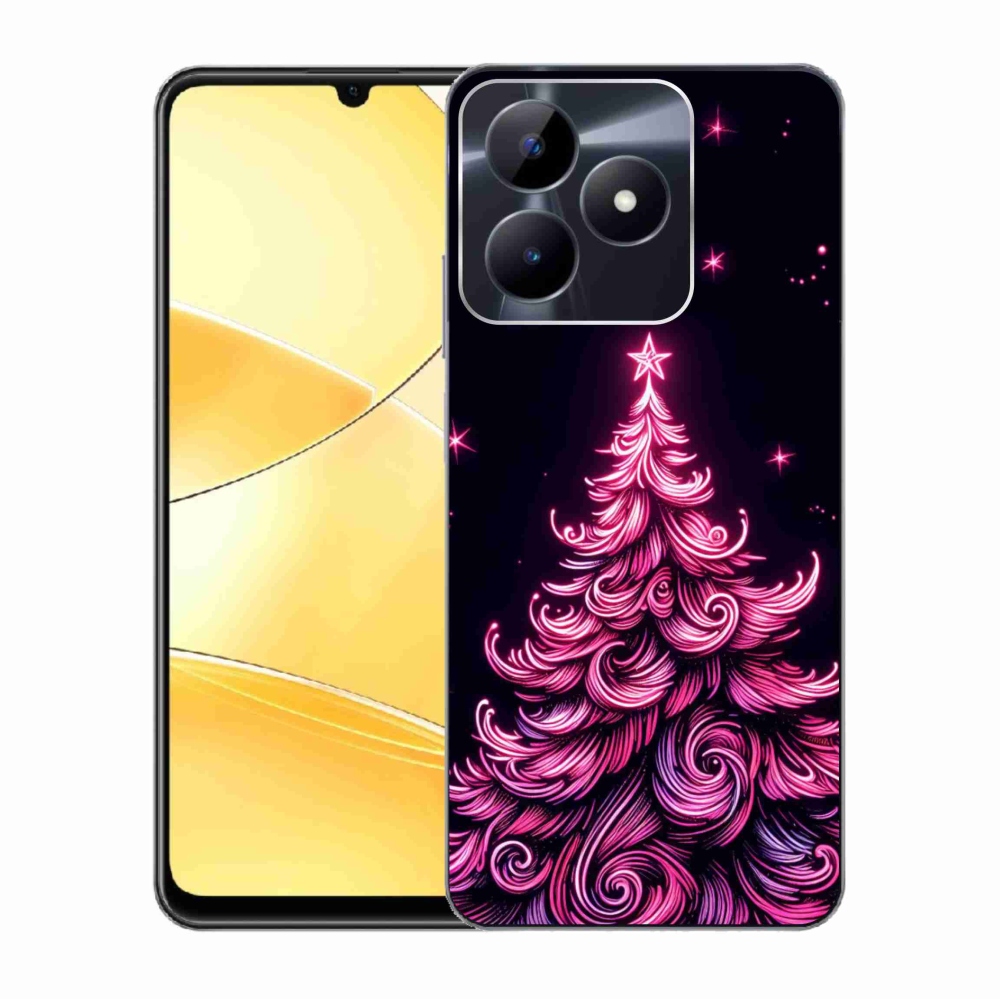 Gelový kryt mmCase na Realme C51/C53 - neonový vánoční stromek 2