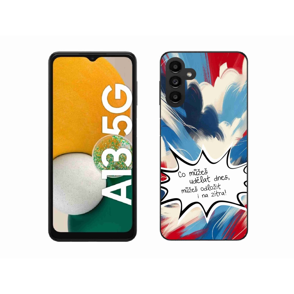 Gelový kryt mmCase na Samsung Galaxy A13 5G - vtipný text 9 bílé pozadí