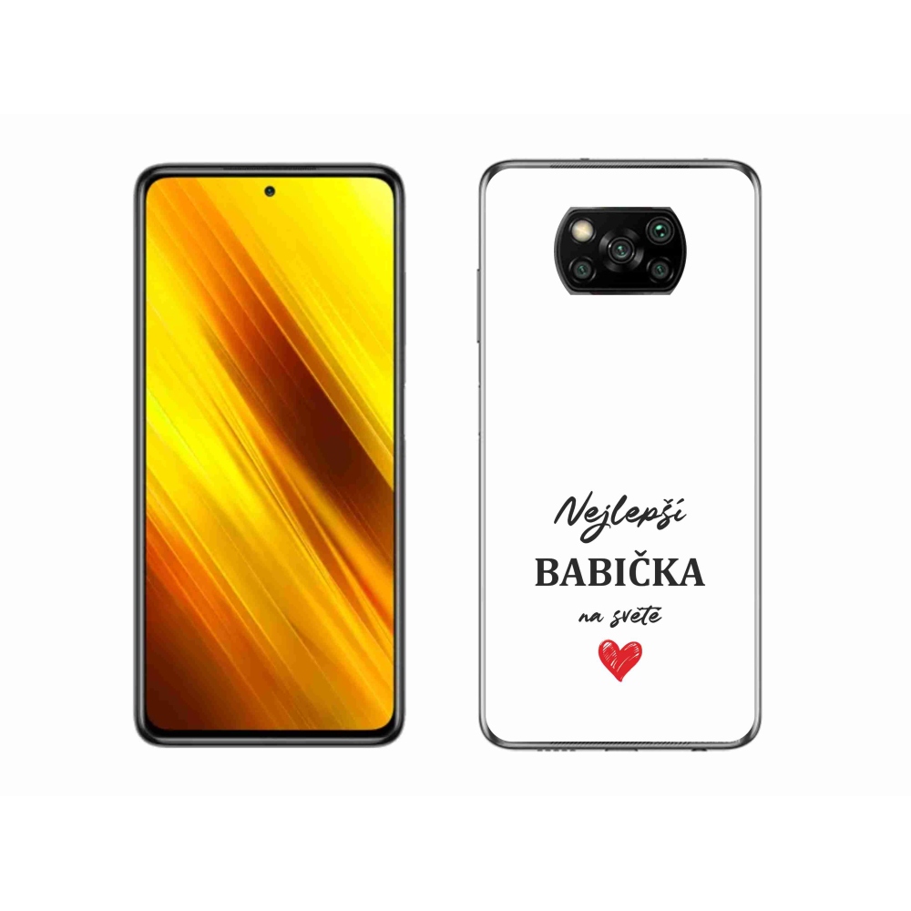 Gelový kryt mmCase na Xiaomi Poco X3 Pro - nejlepší babička 1 bílé pozadí