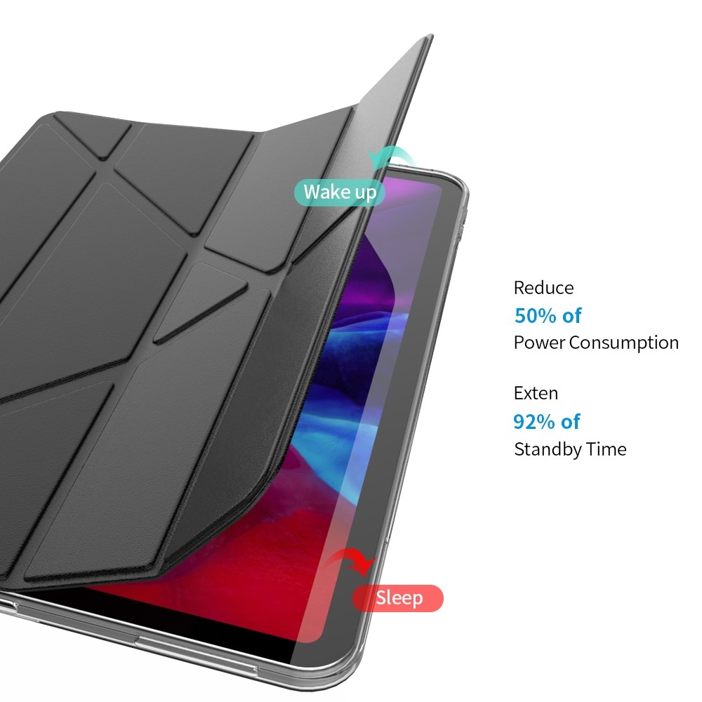 Origami chytré polohovací pouzdro na tablet iPad Air 13 (2024)/(2025) - černé