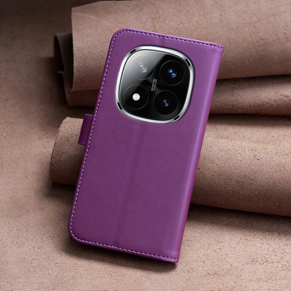 BNF knížkové pouzdro na Xiaomi Redmi Note 14 Pro 5G/Poco X7 5G/Note 14 Pro+ 5G - tmavěfialové