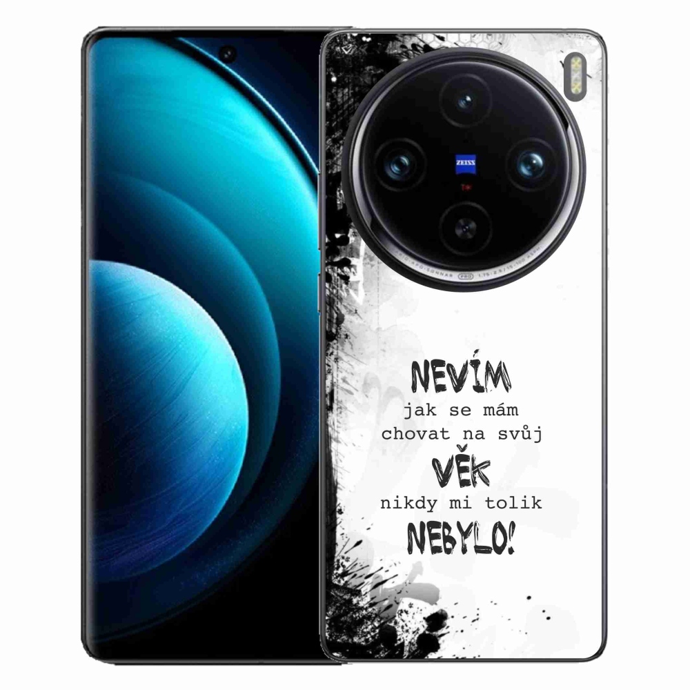 Gelový kryt mmCase na Vivo X100 Pro 5G - vtipný text 14 bílé pozadí