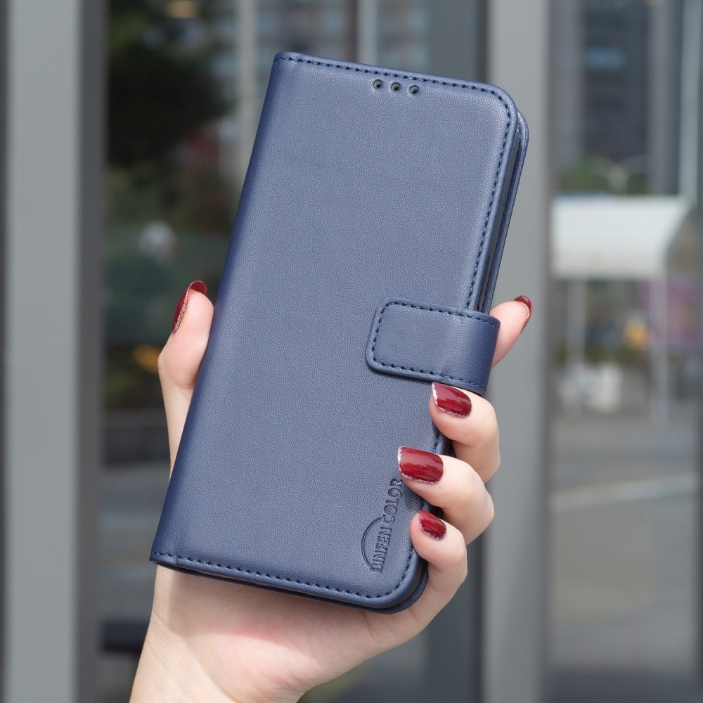 BNF knížkové pouzdro na iPhone 17 Pro - modré