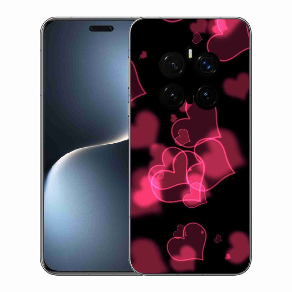 Gelový kryt mmCase na Honor Magic 7 Pro 5G - červená srdíčka