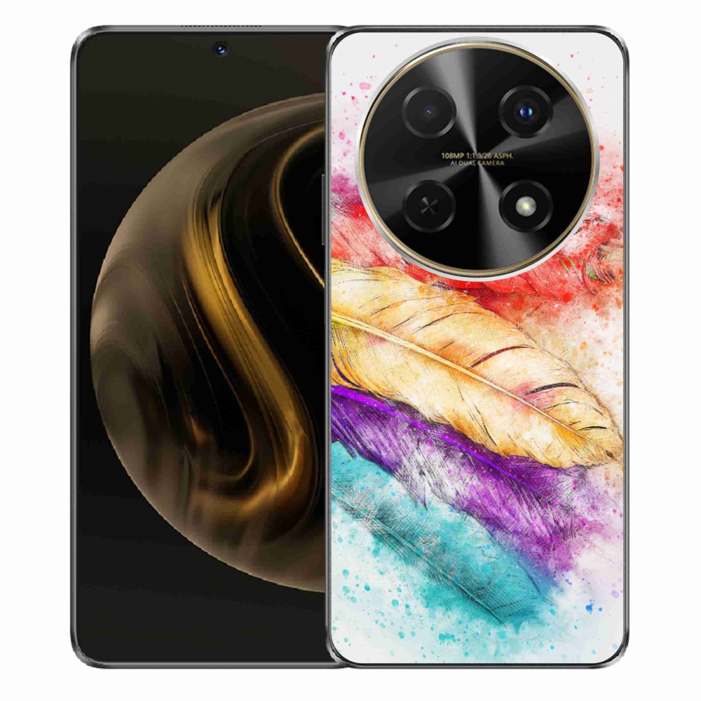Gelový kryt mmCase na Huawei Nova 12i - barevné peří