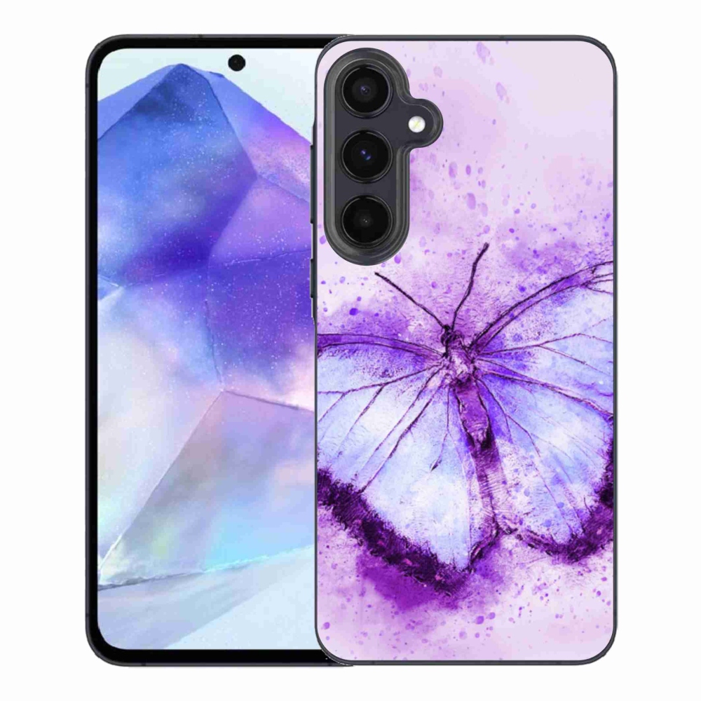 Gelový kryt mmCase na Samsung Galaxy A55 5G - fialový motýl