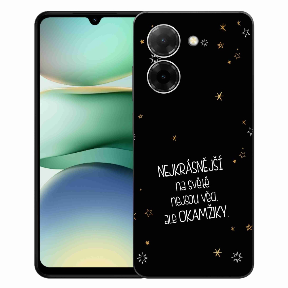 Gelový kryt mmCase na Xiaomi Redmi A5 (173.45x79.35x8.45mm) - citát 4 černé pozadí