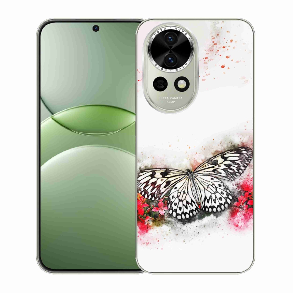 Gelový kryt mmCase na Huawei Nova 13 5G - černobílý motýl