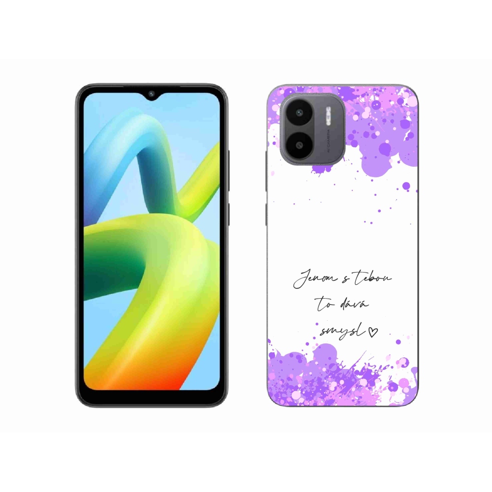Gelový kryt mmCase na Xiaomi Redmi A1 - zamilovaný text bílé pozadí