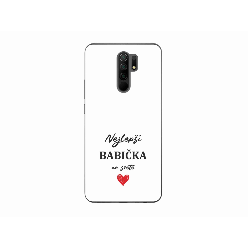 Gelový kryt mmCase na Xiaomi Redmi 9 - nejlepší babička 1 bílé pozadí