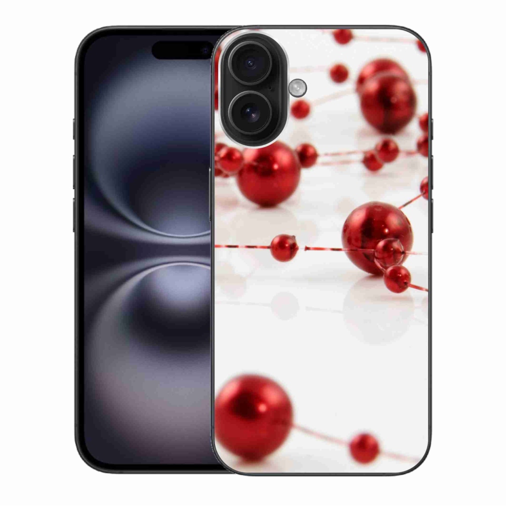 Gelový kryt mmCase na iPhone 16 Plus - vánoční řetěz