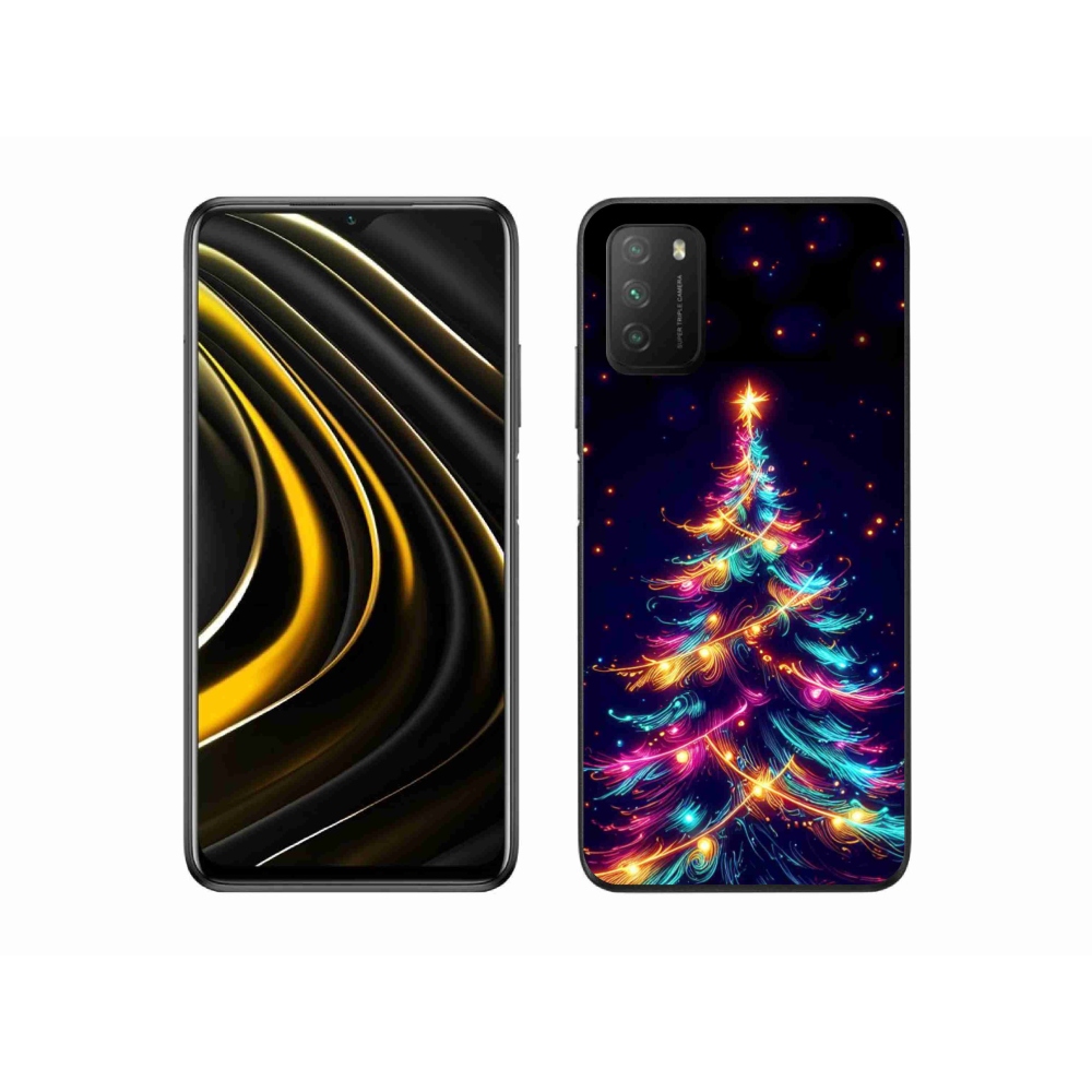 Gelový kryt mmCase na Xiaomi Poco M3 - neonový vánoční stromek
