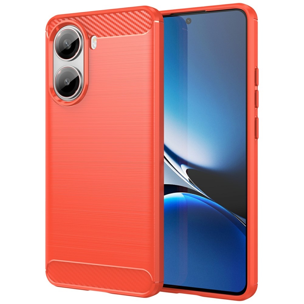 Carbon odolný gelový obal na Xiaomi Poco X7 Pro 5G - červený