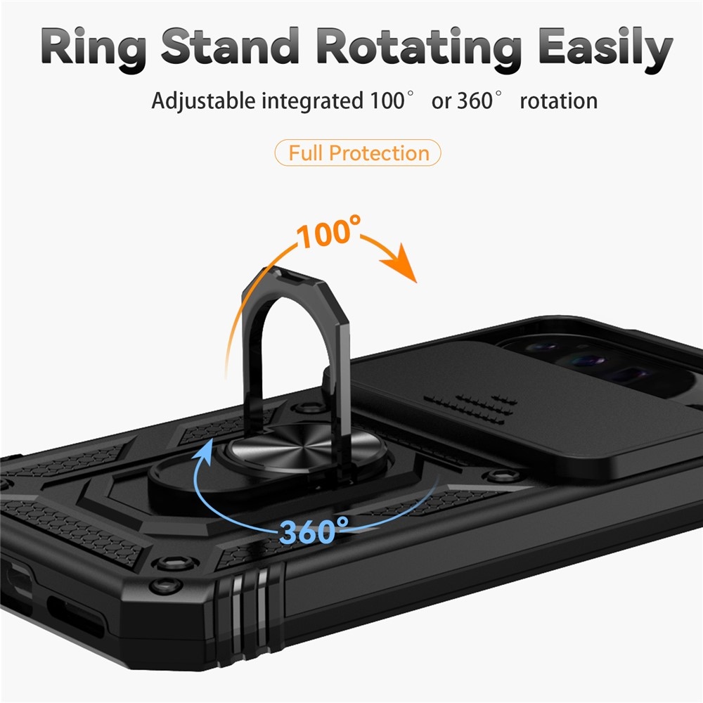 Ring odolný kryt na Google Pixel 10 Pro XL/Pixel 9 Pro XL - černý