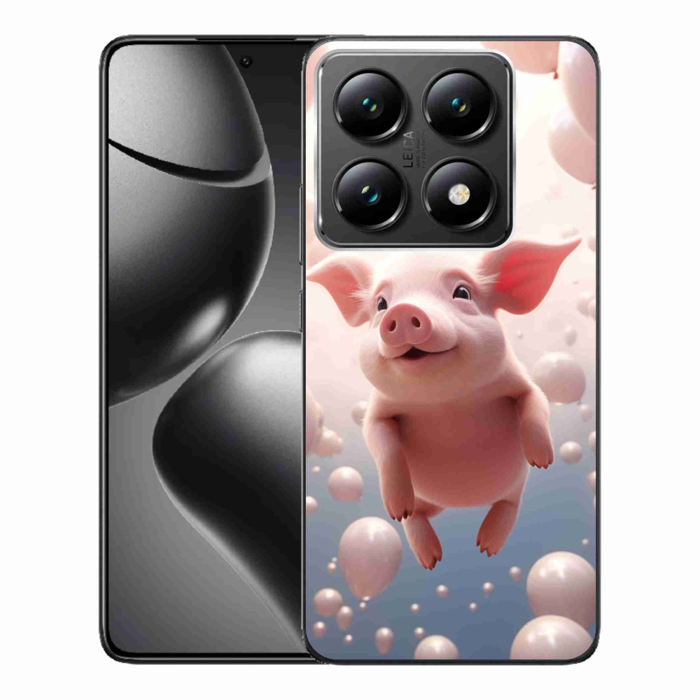 Gelový kryt mmCase na Xiaomi 14T Pro - prasátko s balónky