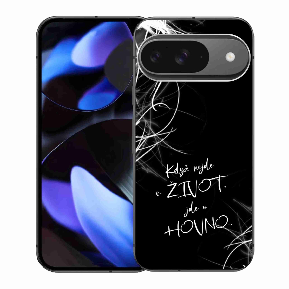 Gelový kryt mmCase na Google Pixel 9/9 Pro - vtipný text 16 černé pozadí