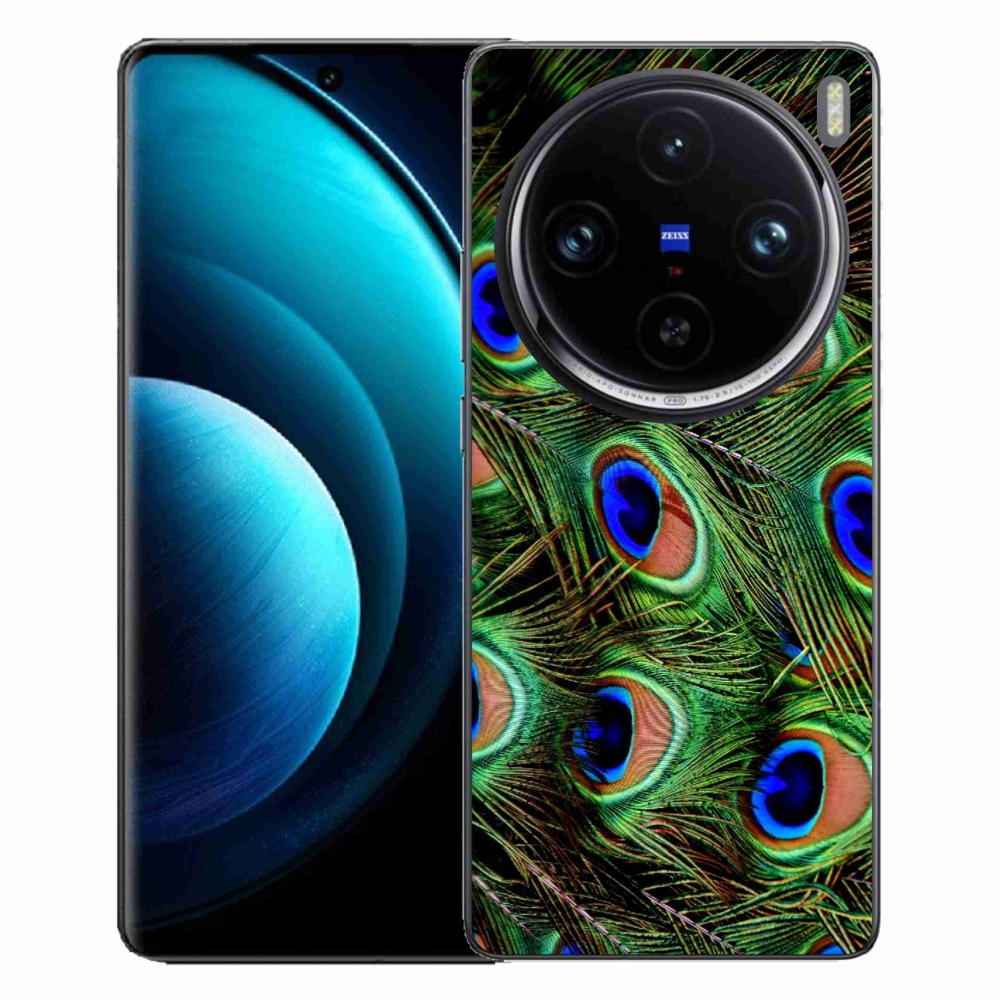 Gelový kryt mmCase na Vivo X100 Pro 5G - paví peří