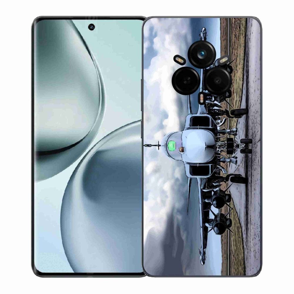 Gelový kryt mmCase na Realme 14 Pro+ 5G - vojenské letadlo