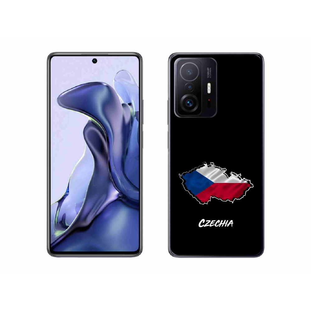 Gelový kryt mmCase na Xiaomi 11T - Czechia černé pozadí