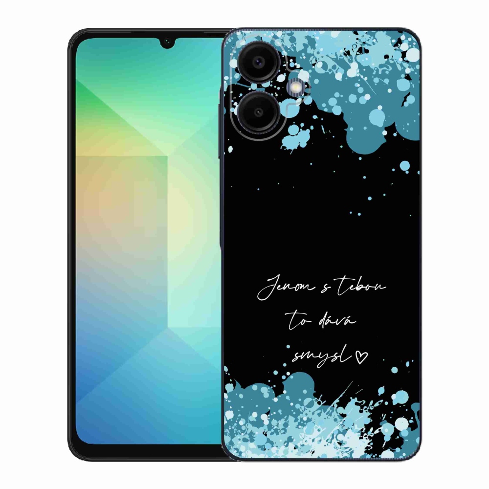 Gelový kryt mmCase na Samsung Galaxy A06 4G - zamilovaný text černé pozadí