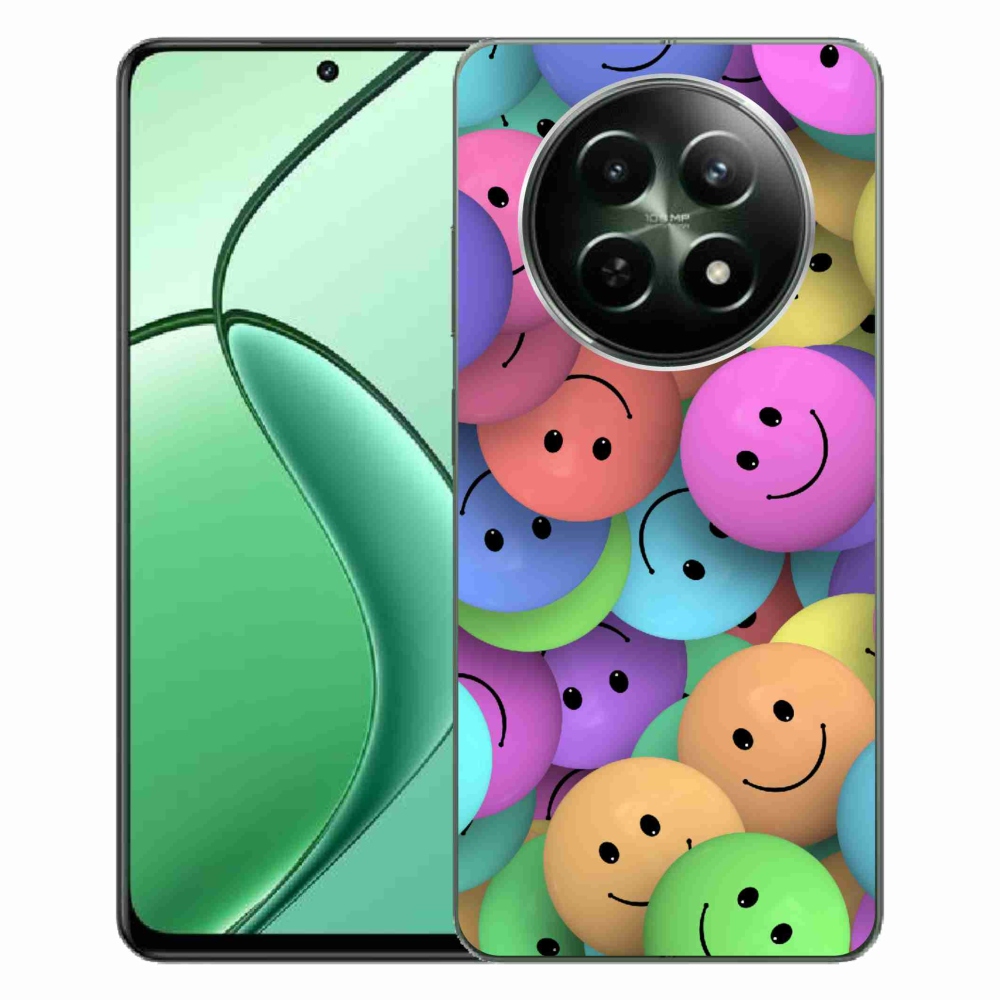 Gelový kryt mmCase na Realme 12 5G/12x 5G - barevní smajlíci