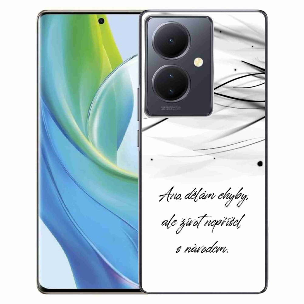 Gelový kryt mmCase na Vivo V29 Lite 5G - citát bílé pozadí