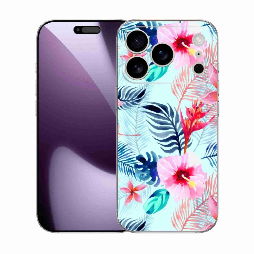 Gelový kryt mmCase na iPhone 17 Pro - květiny