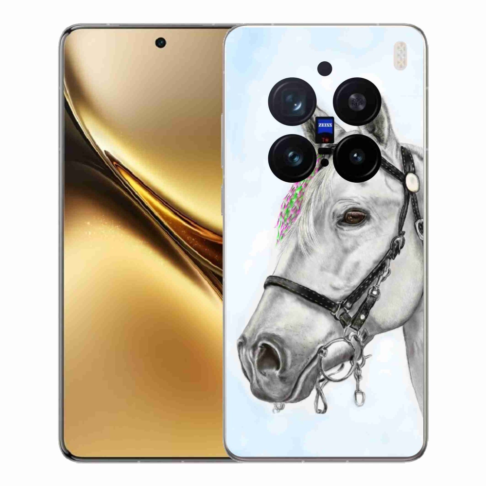 Gelový kryt mmCase na Vivo X200 Pro 5G - bílý kůň 1