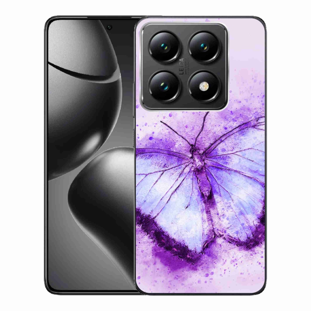 Gelový kryt mmCase na Xiaomi 14T Pro - fialový motýl