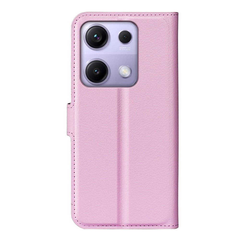 Litchi knížkové pouzdro na Xiaomi Redmi Note 14S - růžové