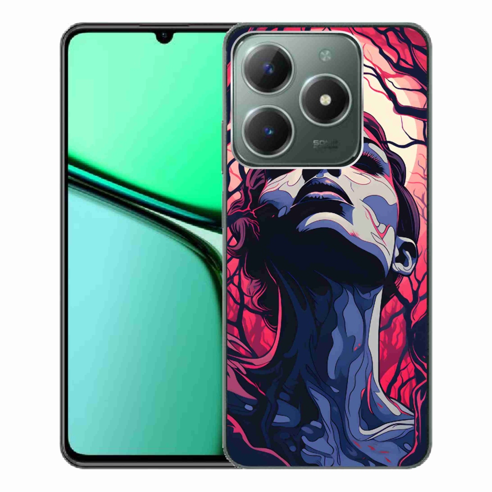 Gelový kryt mmCase na Realme C61 - abstraktní obličej