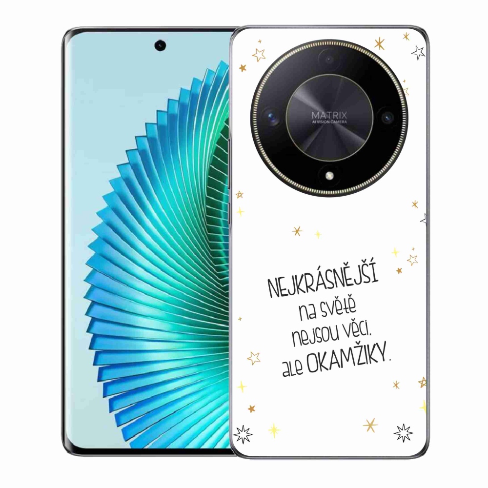 Gelový kryt mmCase na Honor Magic 6 Lite 5G - citát 4 bílé pozadí