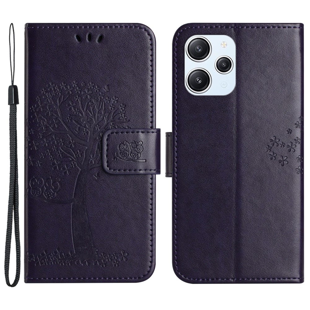 Tree knížkové pouzdro na Xiaomi Redmi 12 4G/5G - tmavěfialové