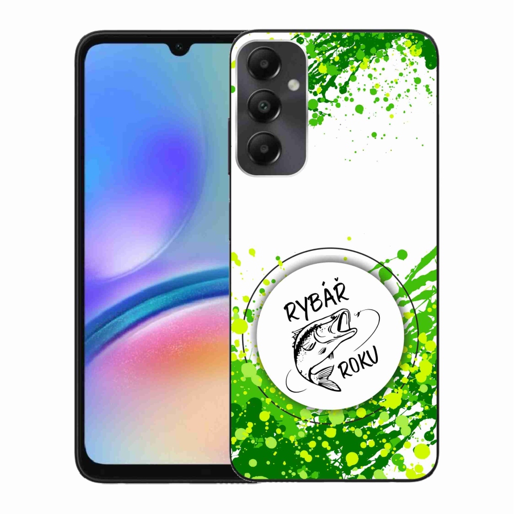 Gelový kryt mmCase na Samsung Galaxy A05s - rybář roku bílé pozadí