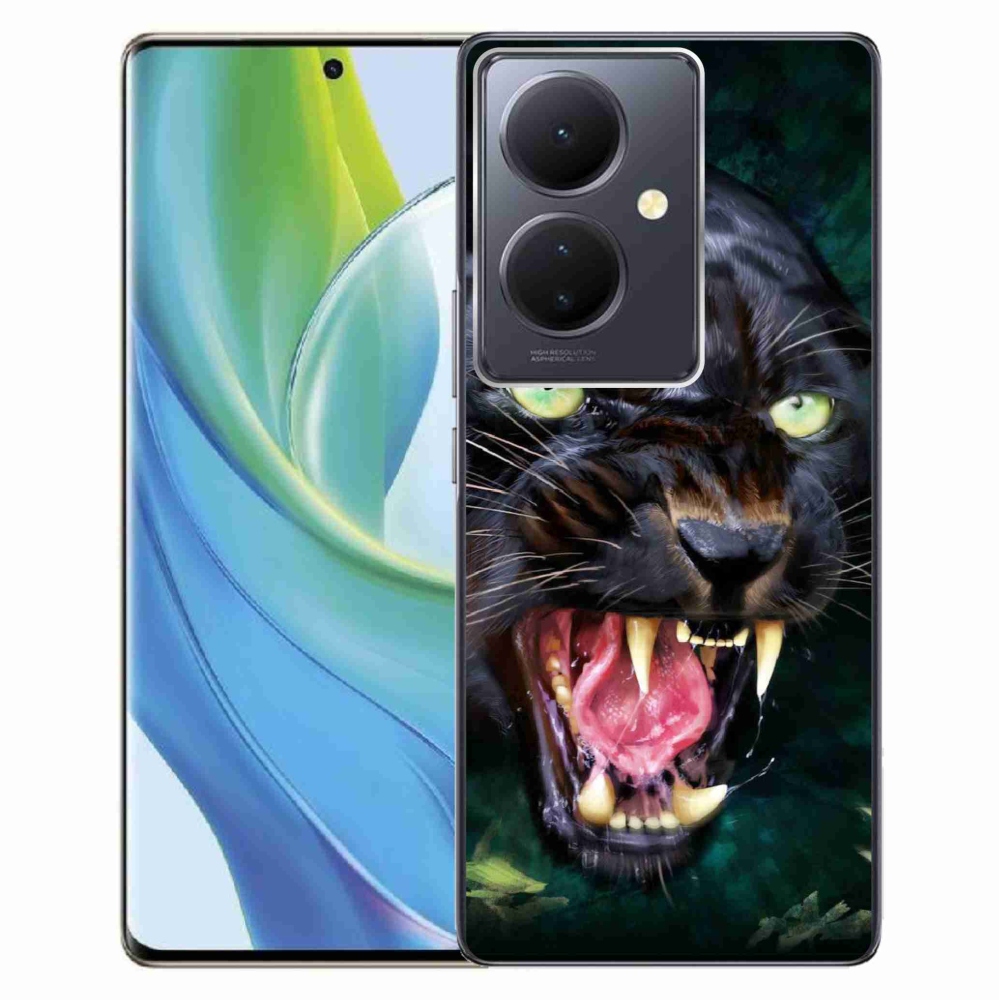 Gelový kryt mmCase na Vivo V29 Lite 5G - rozzuřený černý panter