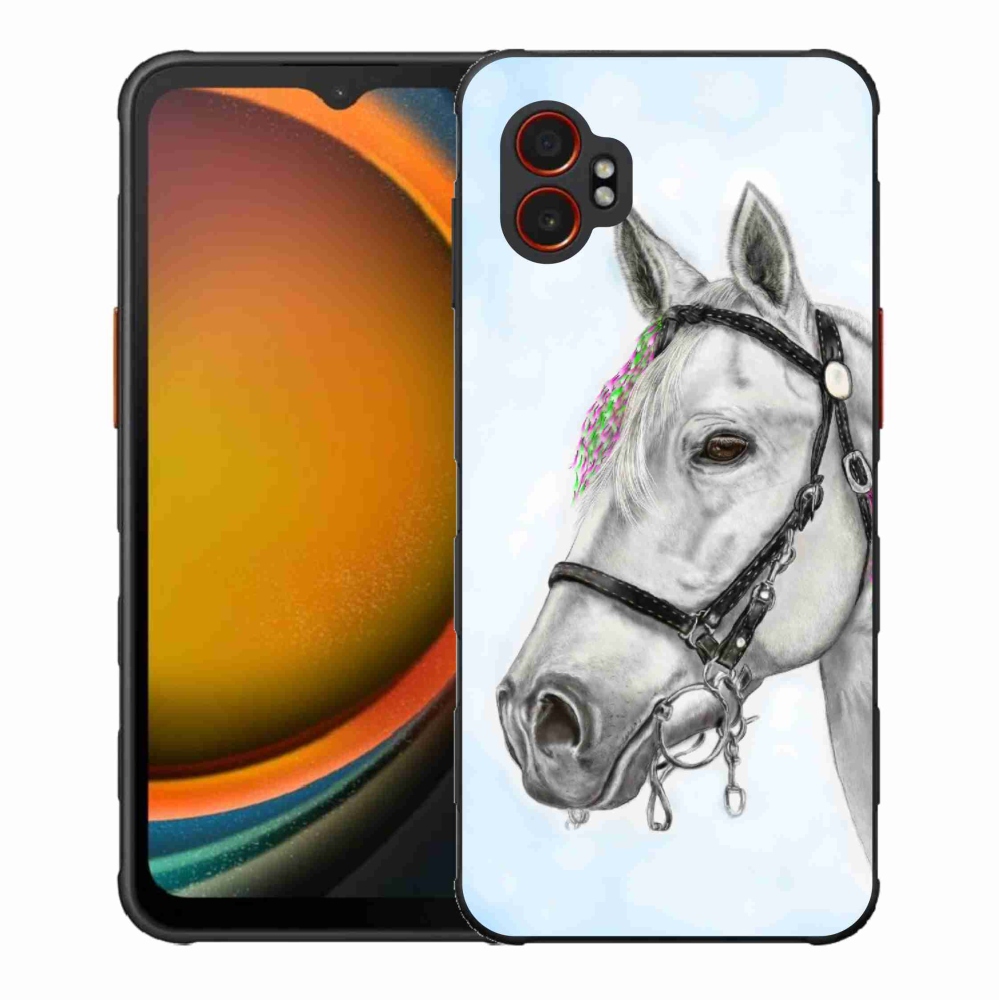 Gelový kryt mmCase na Samsung Galaxy Xcover 7 Pro - bílý kůň 1