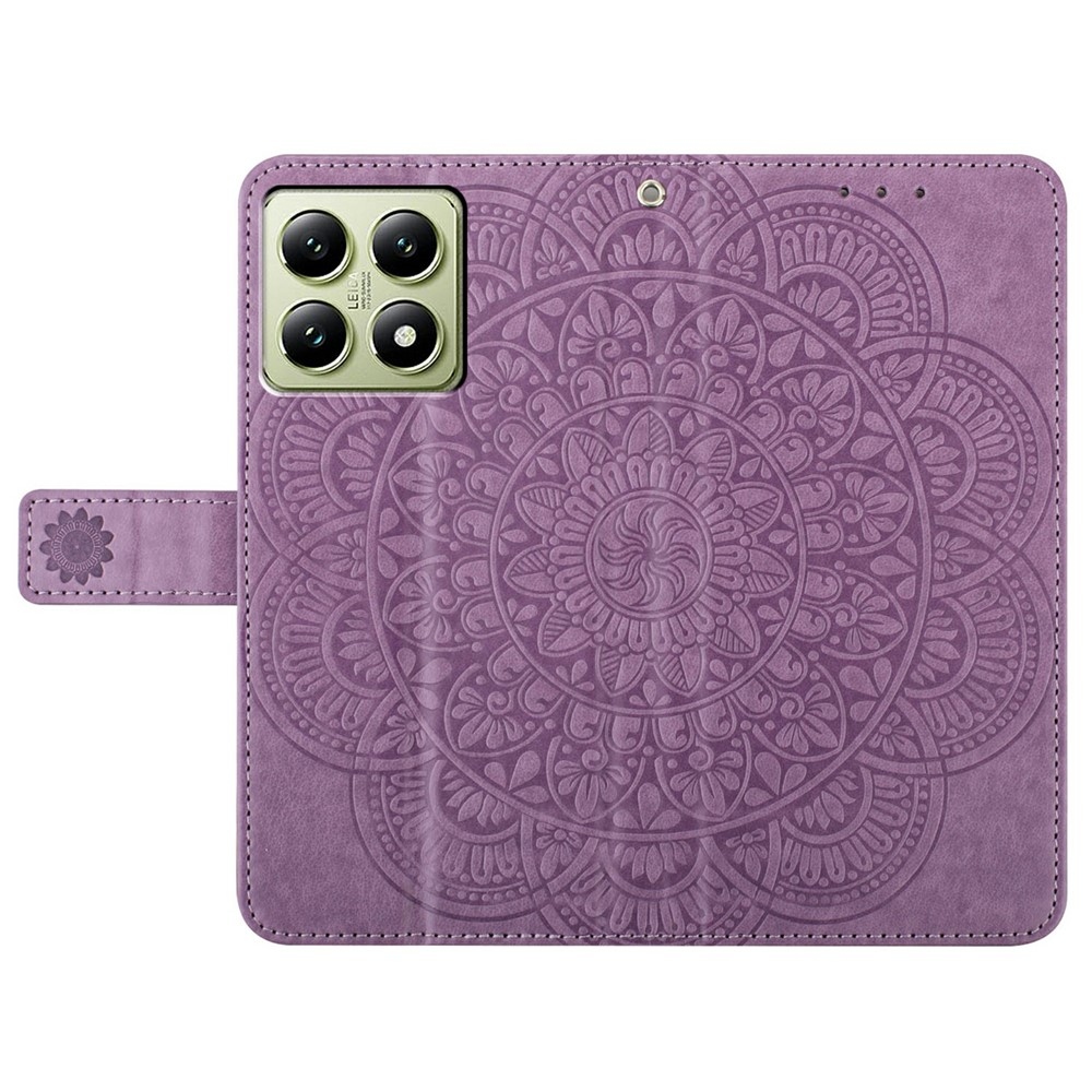 Mandala knížkové pouzdro na Xiaomi 15T Pro - fialové