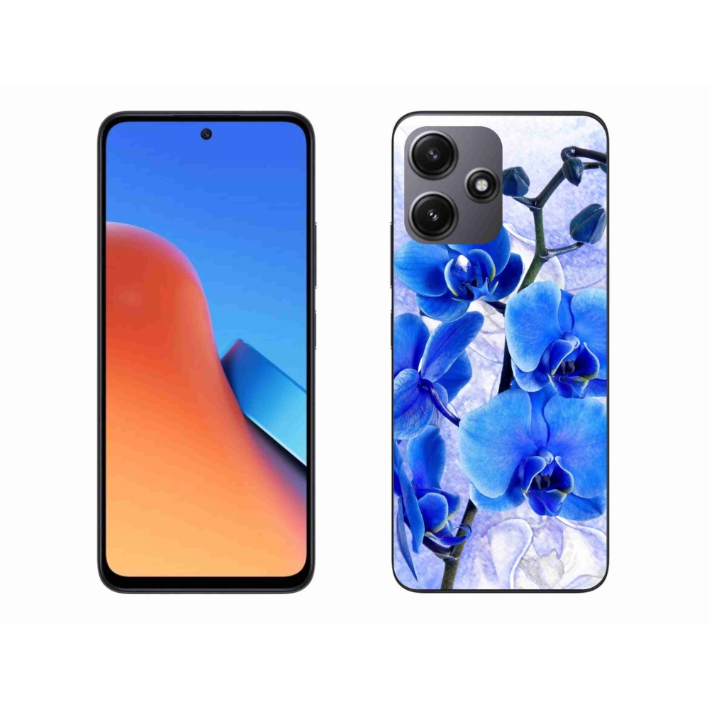 Gelový kryt mmCase na Xiaomi Redmi 12 5G - modré květy