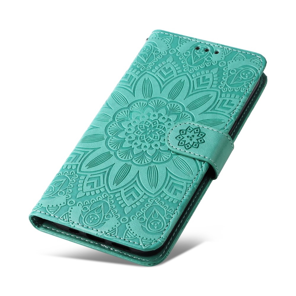 Sunflower knížkové pouzdro na Xiaomi Poco C65/Redmi 13C - modrozelené