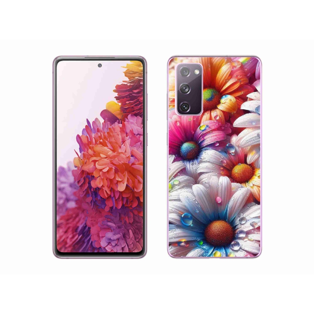 Gelový kryt mmCase na Samsung Galaxy S20 FE - barevné kopretiny