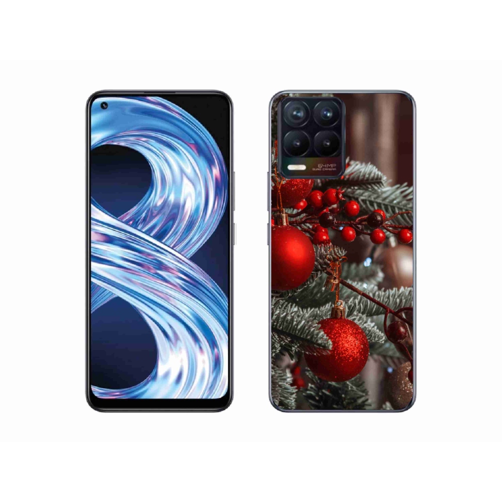 Gelový kryt mmCase na Realme 8 4G - vánoční ozdoby 2