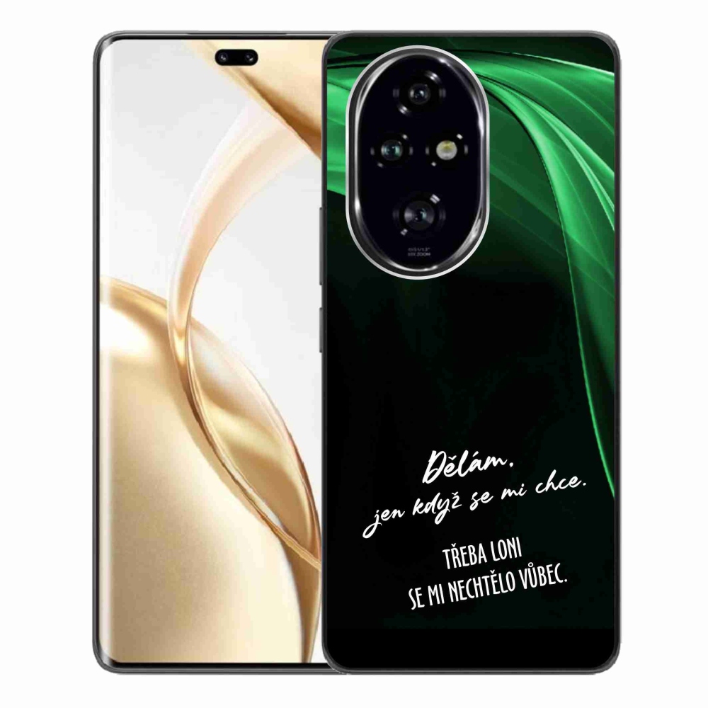 Gelový kryt mmCase na Honor 200 Pro 5G - vtipný text 12 černé pozadí